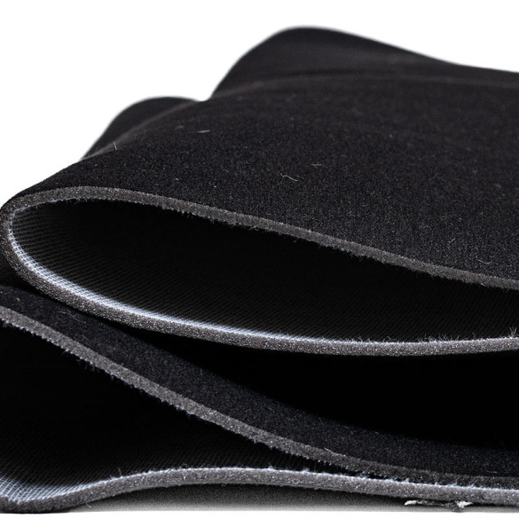 Maille grattée noire 150 cm