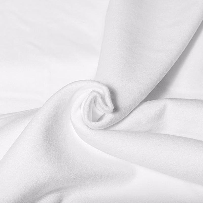 Molleton coton blanc largeur 160 cm